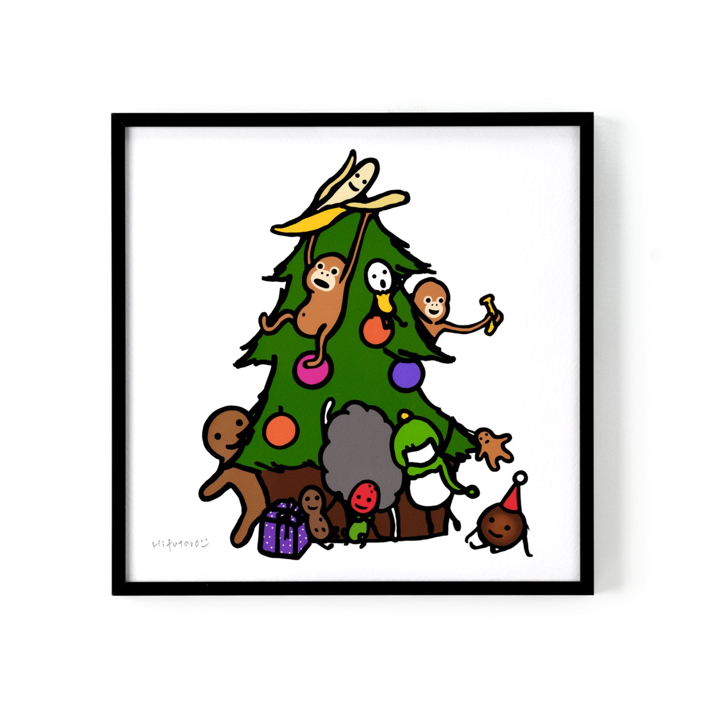 複製原画200角 "Happy Christmas" 額付き/直筆サイン入り ※受注生産
