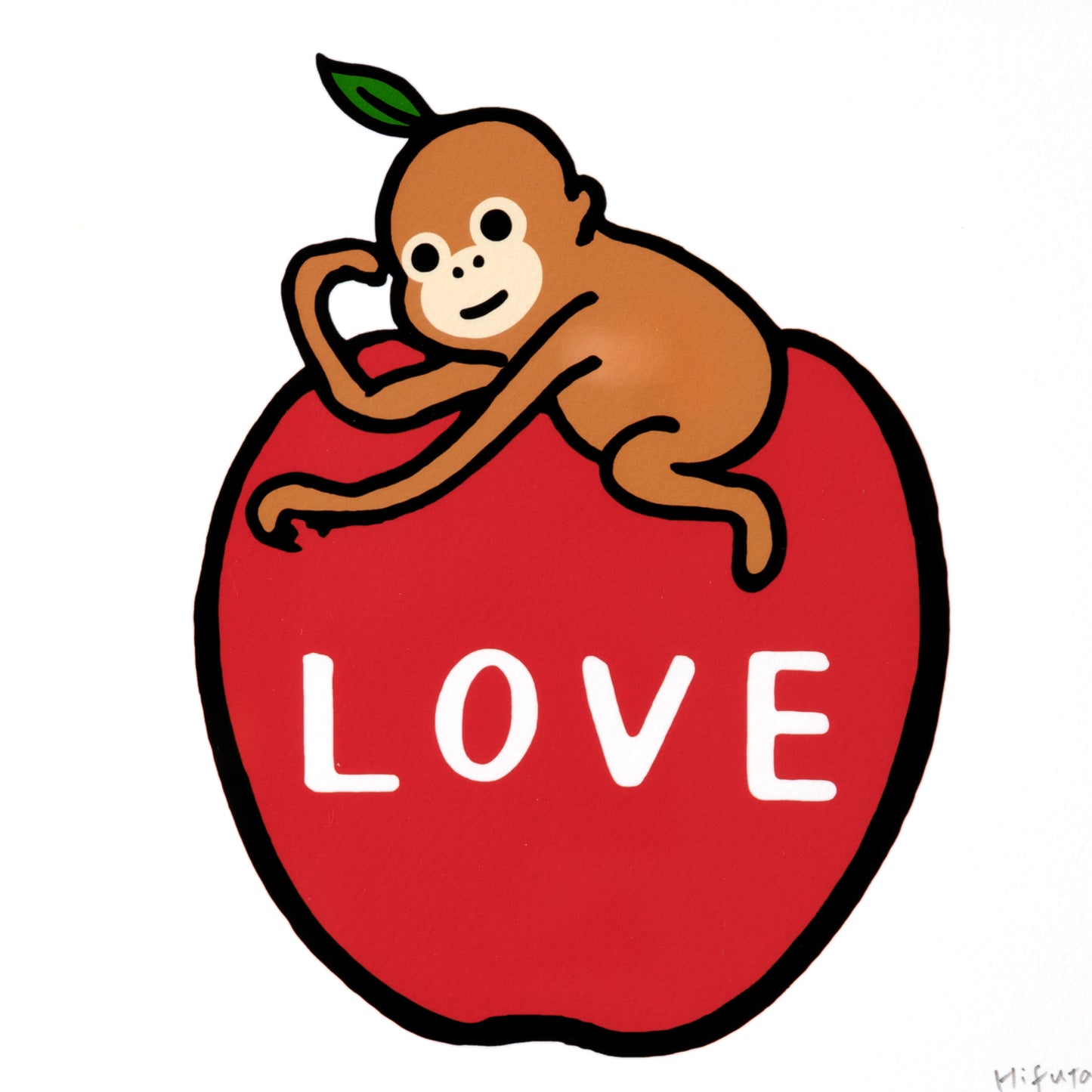複製原画200角 "Apple" 額付き/直筆サイン入り ※受注生産