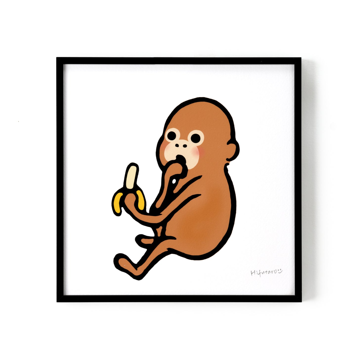 複製原画200角 "Yummy banana" 額付き/直筆サイン入り ※受注生産