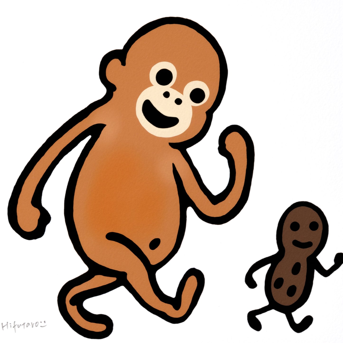 複製原画200角 "Let's go for a stroll!" 額付き/直筆サイン入り ※受注生産