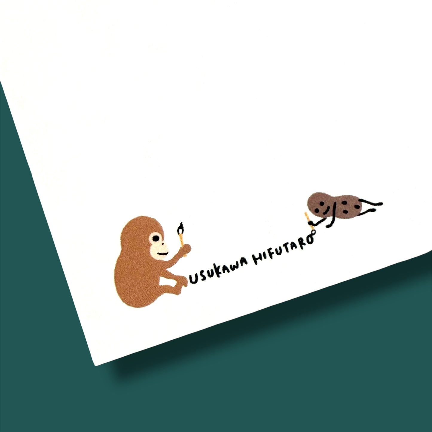 Postcard ”Orangutan family and Peanut"