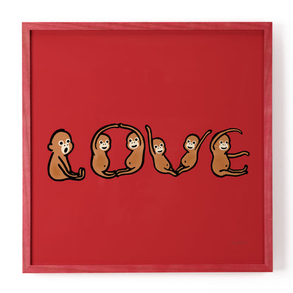 Giclee Print 40x40cm "LOVE" Framed/Autographed *Made to order