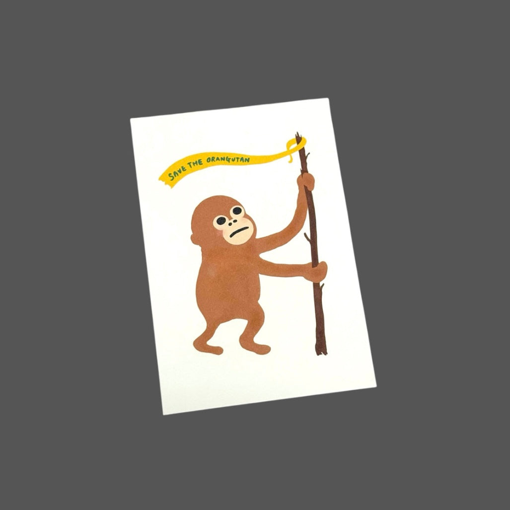 Postcard "Save the orangutan"