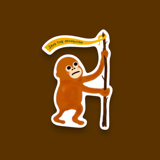 ステッカー "Save the orangutan"