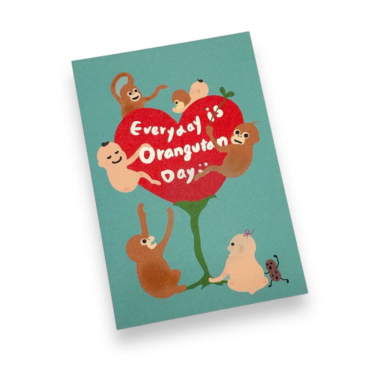 Postcard ”Everyday is Orangutan day”