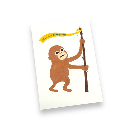 ポストカード ”Save the orangutan”