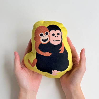 Chibi cushion(orangutan&chimpanzee)