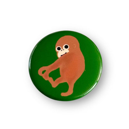 缶バッヂ　振り向きウータン